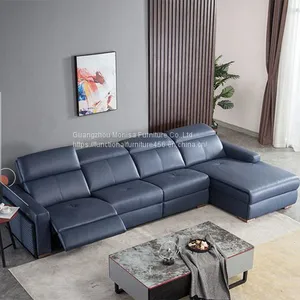 Corner Sofa Combination Italian Simple Sofa Multifunctional Leather Art Living Room Space Electric Leather Sofa Cabin thumbnail-2