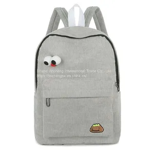 Corduroy School Backpack Bag Casual Bags Kids Bagpack Children School Backpack thumbnail-4