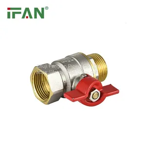 IFAN 1/2 Inch Threaded Brass Ball Valve Forged 2 Way Brass Valves for Cold and Hot Water thumbnail-3
