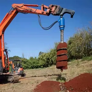 Factory Manufacture Excavator Auger Post Hole Digger Drilling Machine Hydraulic Earth Auger for Sale thumbnail-3
