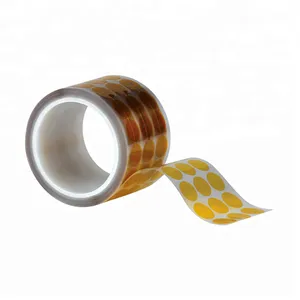 High Temperature Round Masking Die Cut Roll Single Sided Silicone Adhesive Gold Finger Dot Polyimide Tape thumbnail-2