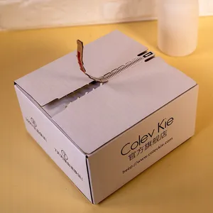 Sealing Mailer Box With Adhesive Tear Away Strips Zipper Foldable Gift Box Custom Printed Logo Postage Box thumbnail-1