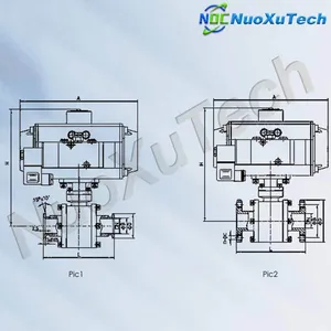 NuoXuTech GUQ-A Pneumatic Vacuum Pressure Ball Valve thumbnail-2