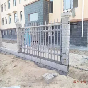 Cement and Wrought Iron Guardrails, River Fences, Factory of Spliced Wrought Iron and Cement Wall Railings thumbnail-3