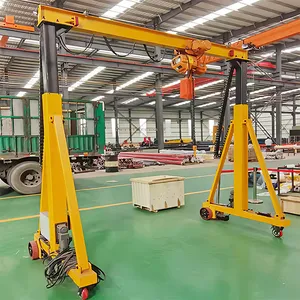 Customized Adjustable Height Span Indoor Engine Tracked Small Gantry Crane 500kg 1000kg 2000kg 3000kg thumbnail-3