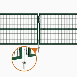 European Standard Metal Garden Gate With RAL Color Coated Mesh thumbnail-3