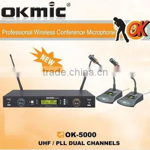 OK-5000 Dual Channels/UHF PLL 32/96 Channels UHF Microphone thumbnail-1