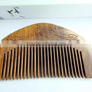 OEM Green Sandalwood no Static Handmade Comb,palo Santo Wood thumbnail-2