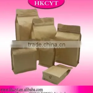 Snack Use and Security Feature Print Simple Color Brown White Kraft Paper Bag thumbnail-6