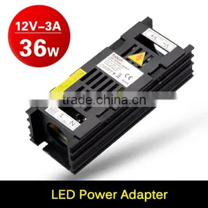 3A 12V DC 36W Power Supply LED Driver Adapter Transformer Switch For Led Strip Lighting 3528 5050 LED Ribbon With CE ROHS FCC thumbnail-1