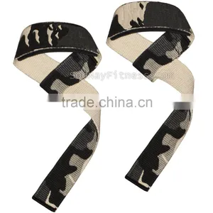 Camo Weightlifting Straps Made by Heavy-duty 100% Cotton With Neoprene Padding thumbnail-1
