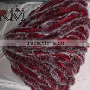Dyed Rabbit Fur Strips for Hood Rabbit Strips thumbnail-1