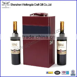 Exquisite Design Top Quality Leather Wine Carry Case thumbnail-1