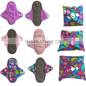 Washable Reusable Heathy Natural Charcoal Bamboo Women Using Sanitary Pads thumbnail-1