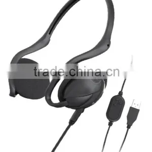 Call Center USB Headphone With Detachable Microphone for PC USB2.0 Website thumbnail-1