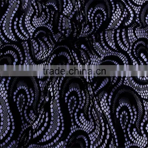 Heavy Black Cord Lace Fabric thumbnail-5