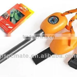 Outdoor Survival Flint Whistle Compass Sa Ruler thumbnail-1