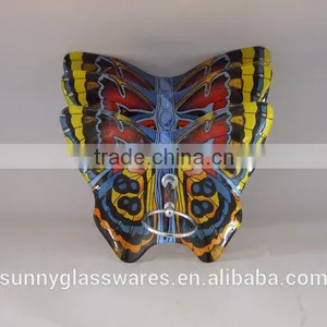 Creative Style Butterfly Blue Glass Plate of Three Layers thumbnail-6