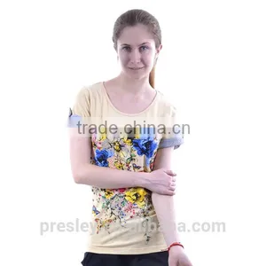 2016 Custom Design High Quality Women T-shirt in 100% Cotton O-neck t Shirts With Printing thumbnail-1