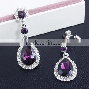 Luxe Drip Shape Earrings,Rhinestone Earring For Lady Decoration Quality Choice thumbnail-5