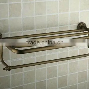 Wall Mounted Brass Bronzen Bathroom Towel Rack thumbnail-1
