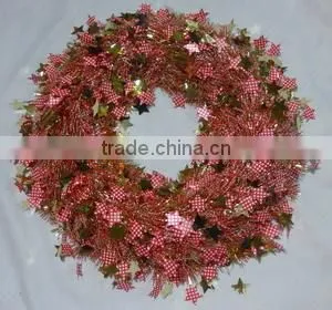New Design 46cm PET Indoor Xmas Decoration Wreath thumbnail-2