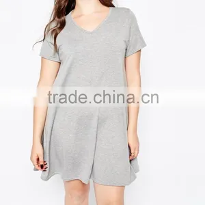 Clothes Casual Plus Size Shirt Dress XXXL Short Sleeve Fat Women thumbnail-3