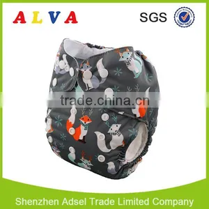 2016 Alva New Pattern Reusable Cloth Baby Diapers Wholesale Cloth Diaper thumbnail-3