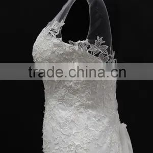 Real Factory Product! Venice Lace Flower With Delicated Beading Mermaid Wedding Dress thumbnail-5
