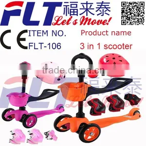 Hot Selling 3 in 1 Freestyle Kick Scooter With O-bar and Basket for Pushing thumbnail-2