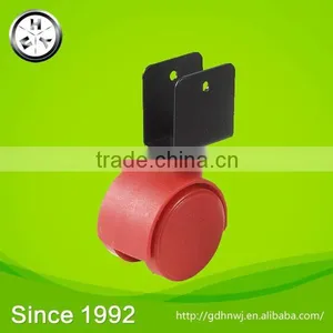 23 Years Manufacture Experience Factory U Braket Black Furniture Nylon Caster Without Brake for Computer Desk thumbnail-2