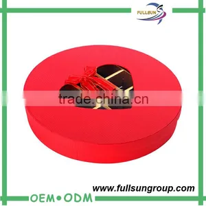 Set up Ribbon Cardboard Packaging Chocolate Round Box Quality Choice thumbnail-3