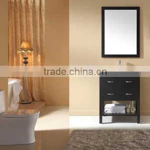 Modern Classic Design Bathroom Furniture Single Basin Cabinet Oak Wood Wash Basin Vanity No.3201A thumbnail-6