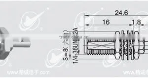 SMA Connector for Flexible Cable With Bulkhead thumbnail-1