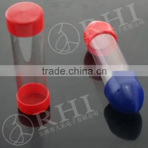 SGS Standard and Pvc Material Manufacture Clear Plastic Tubes With End Caps 36mm thumbnail-1