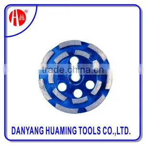 Danyang Factory High Quality Diamond Segments Double Row Cup Grinding Wheel for Hard and Soft Building Materials thumbnail-1