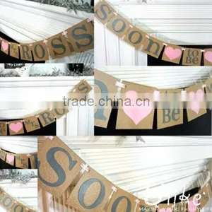 Welcomed Memorable Party Paper Party Jointed Banner Hanging Paper Banner China Home Decor Wholesale thumbnail-1