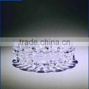 Clear Glass Round Cigar Ashtray thumbnail-1
