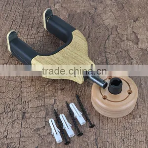 Auto Lock Wall Hanger Type Real Solid Wood Insturment Hanger Wooden Guitar Hanger thumbnail-5