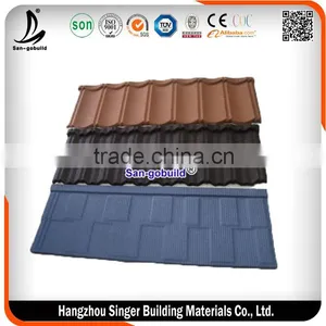 0.4mm/0.45mm/0.5mm Stone Coated Metal Roofing Tile With Sangobuild Brand Roofing Material thumbnail-1