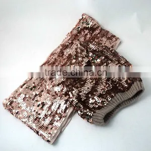 Fashionable Winter Set With Sequin Warm Scarf and Hat thumbnail-3