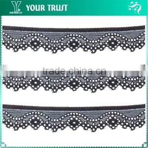 Width 13.5 Centimeter White Stretch Tape Trim Spandex Jacquard Elastic Lace thumbnail-2