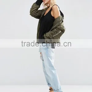 Latest Design Fashion Women Clothes Side Split Tops Wholesale Tank Top thumbnail-2