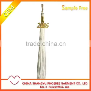 Hot Sell Graduation Cap White Tassel With Gold 2016 Charms thumbnail-1