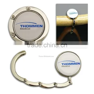 Custom Folding Purse Hanger With Epoxy Logo for Wholesale thumbnail-1