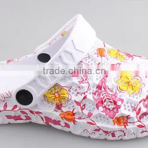 2016 JinJiang Factory New Design Water Transfer Printing EVA Clogs Women EVA Garden Shoes thumbnail-6