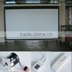 Motorized Projection Screen With Remote Control./ CE ROSH Electric Motorized Projection Screen thumbnail-1
