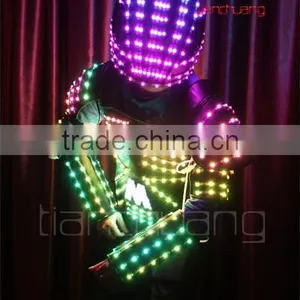 Leather Robot Jacket With LED Light thumbnail-5