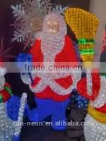 Christmas Decorations Lighted Led Acrylic Light Outdoor Sitting Santa thumbnail-3