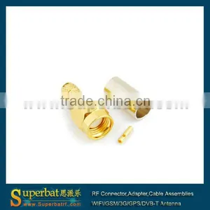 Sma Male to Male Connector rp Sma Male Connector RP-SMA Crimp Plug(female Pin) Connector for LMR195 RG58 thumbnail-1